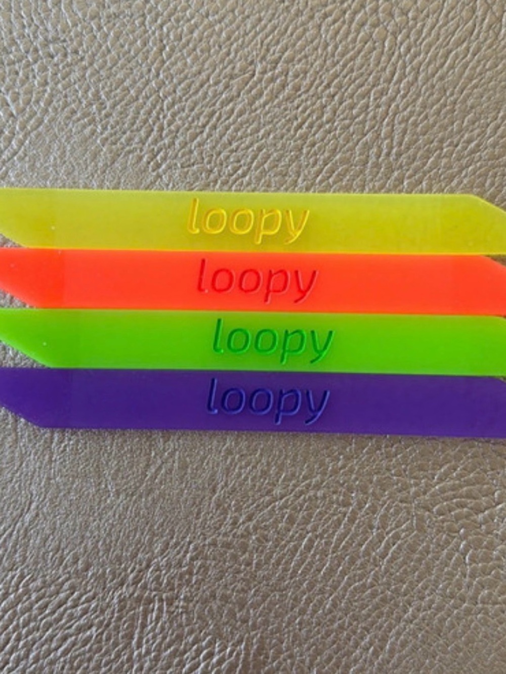 Loopy Clear Neon Loop Pack in Yellow, Orange, Green & Purple